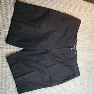 Zegna Sport Shorts Mens 40 Black Chino Casual Flat Front 11 Inseam Summer